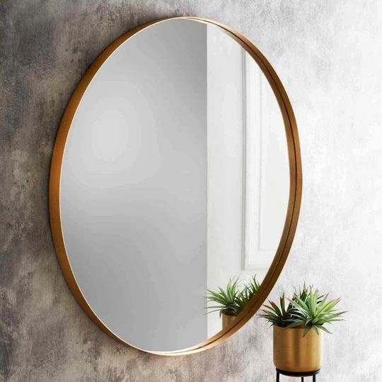 Fairmont Park Round Mirror 60cm, Wall Mounted Mirror Aluminium Frame Bathroom Living Room A Must Have Mirror Very Good Size