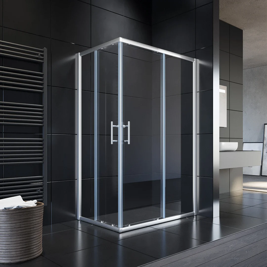 Dobbin Framed Tempered Glass Double Sliding Shower Door