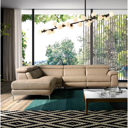 Rufous Leather 3 Reclining Sofa