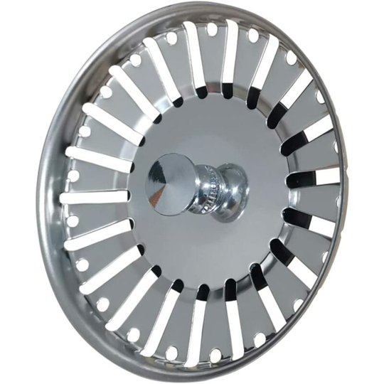 Perlerare - Kitchen Sink Strainer, Stainless Steel Sink Strainer Stopper, Dual Function Basket Strainer (Diameter: 84mm)