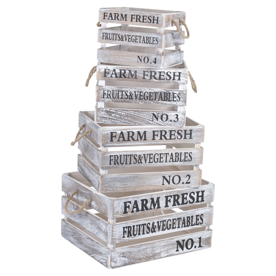 Manufactured Wood 4 Piece Organiser Box Set