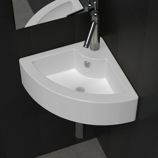 Wash Basin with Overflow 45x32x12.5 cm White VDTD03678 - Topdeal