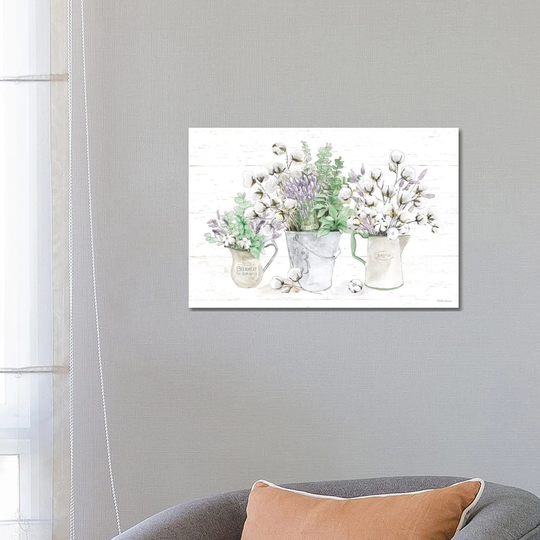 Farmhouse Cotton I Sage by Beth Grove - Painting Print on Canvas