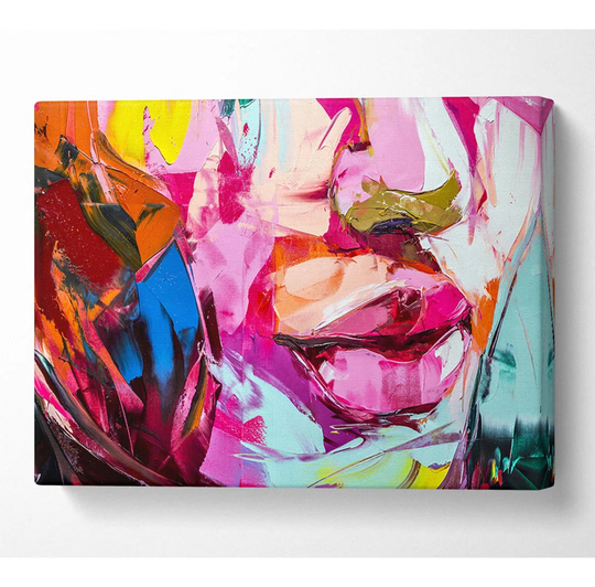 The Lips of Colour - Wrapped Canvas Painting