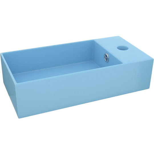 Vidaxl - Bathroom Sink with Overflow Ceramic Light Blue Blue