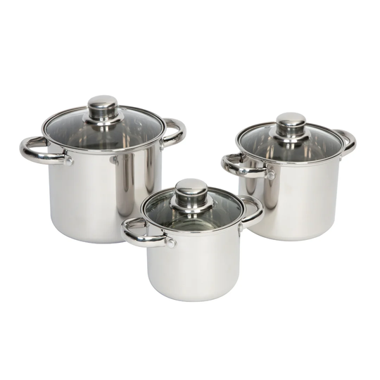 Symple Stuff Karp 3 Piece Stainless Steel Cookware Set