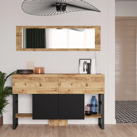 Efim 138.8Cm Console Table and Mirror Set
