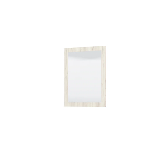 Jasmary Wood Framed Wall Mounted Bathroom Mirror in White Oak