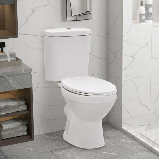 Hommoo Standing Toilet with Cistern and Soft Close Seat Ceramic White VD05854