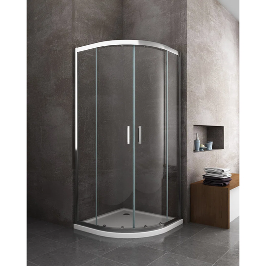 Gjystina D Shaped Shower Enclosure - 1900 x 800 mm