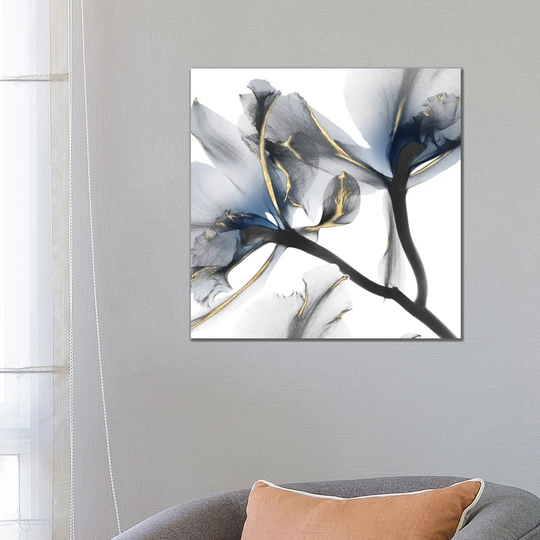 Indigo Luster Cyclamen II by Albert Koetsier - Graphic Art Print on Canvas
