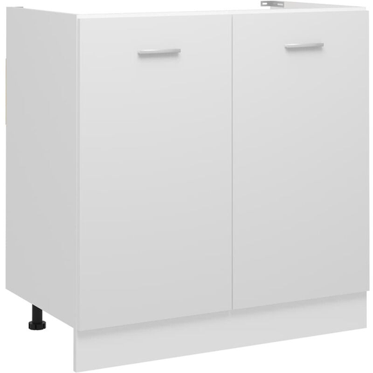 Sink Bottom Cabinet White 80x46x81.5 cm Chipboard