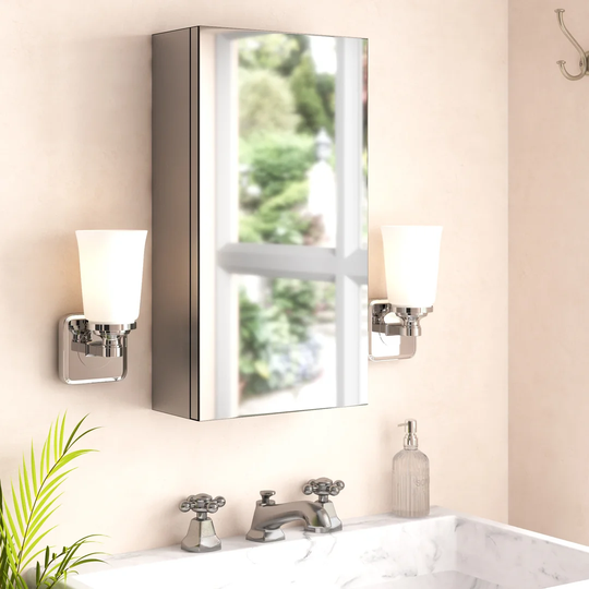 Claunch 30cm x 55cm Surface Mount Flat Mirror Cabinet