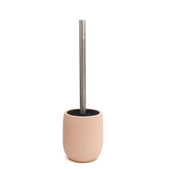 Lina toilet brush, light pink, handle color: chrome, polyresin / stainless steel