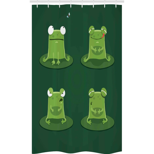 Hetman 8 Piece Polyester Shower Curtain Set + Hooks