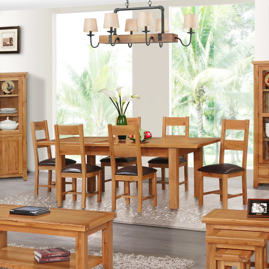 Rebekah Extendable Dining Set with 6 Chairs