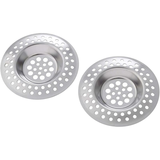 Litzee - 2 pcs Sink Strainer Set of 2 7 cm Stainless Steel