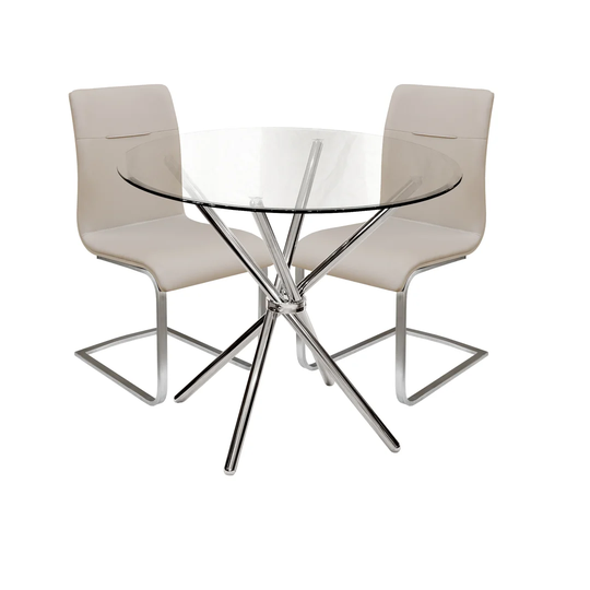 Lesa Dining Set with 2 Chairs