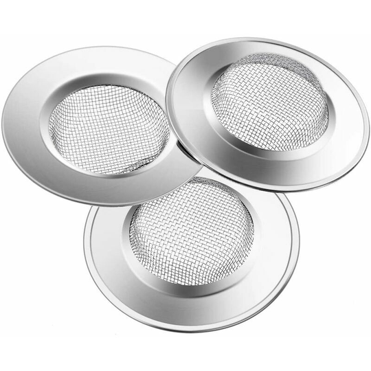 3pccs Sink filter filter of 7.5cm stainless stainless steel, prevent obstructed debris for kitchen sink, sink bath, bathtubs