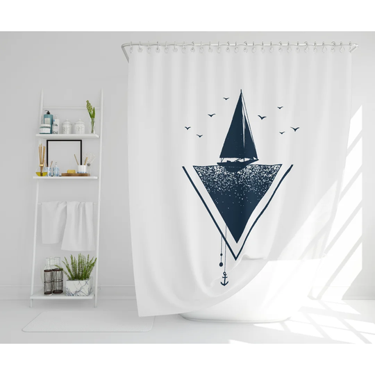Lena Polyester Shower Curtain Set
