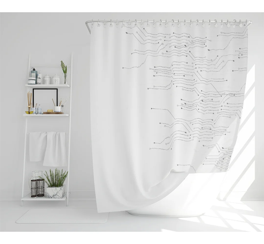 Dilshan Polyester Shower Curtain Set