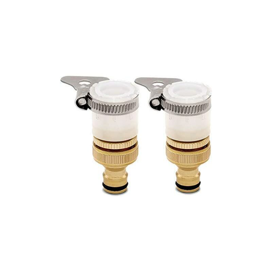 Universal Tub Faucet to Garden Hose Adapter, 1/2' and 3/4' 2 in 1 Female to Split Adapter