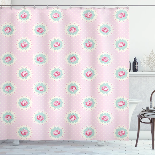 Berganzo Polyester Shower Curtain Set