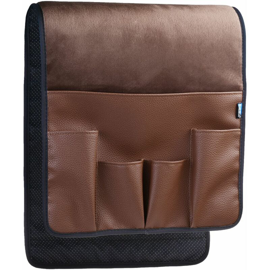 Sofa and armchair organizer, to position on an armrest, magazine holder, for sofa, recliner, to store remote control, cell phone, book, pencil