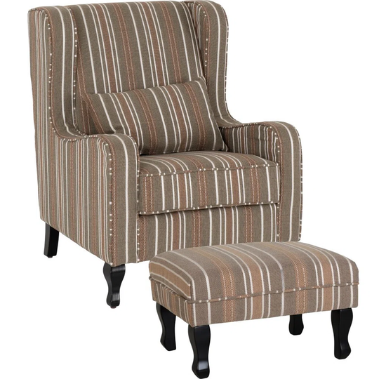 Haklang 79Cm Wide Tufted Armchair and Ottoman