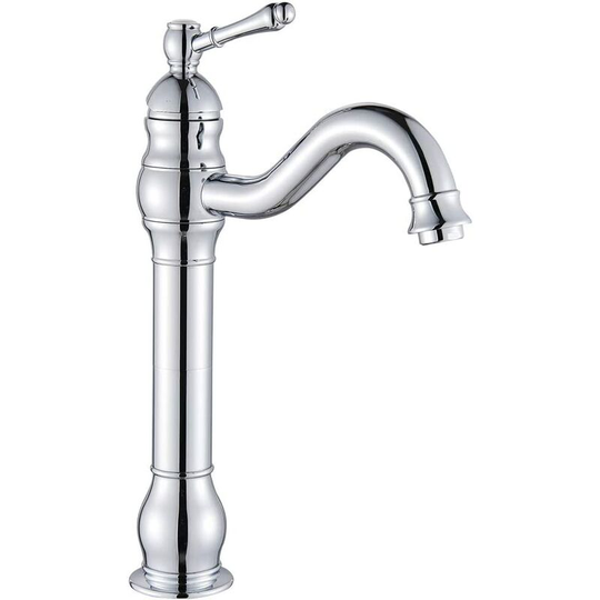 Suguword - Bathroom Basin Vessel Tap 360° Swivel Spout High Faucet Brass Single Lever Chrome Polished Cold and Hot Water Mixing