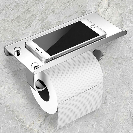 Toilet Paper Holder, Wall Mounted Toilet Paper Holder, 304 Stainless Steel Toilet Roll Holder, Screw Installation or glue