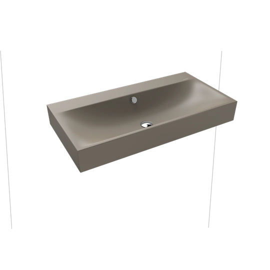 Brown Steel Enamel Rectangular Bathroom Sink with Overflow