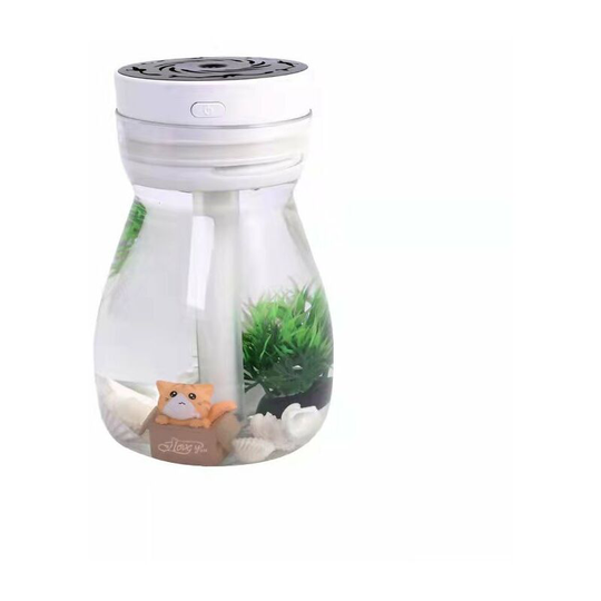 Perlerare - Cute cool mist air humidifier, indoor air purifier, usb rechargeable, kawaii air humidifier with led light, air humidification bottle.