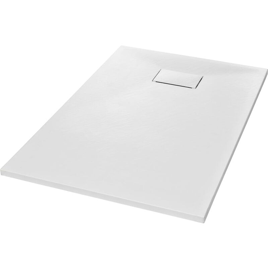 Shower Base Tray SMC White 120x70 cm vidaXL - White