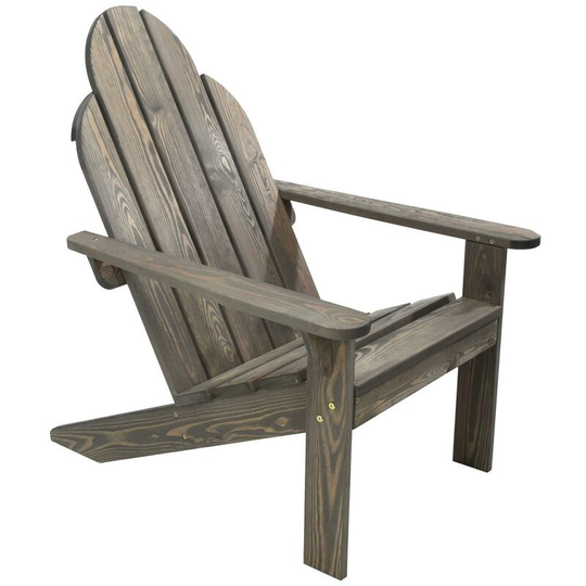 Adirondack Chair Sun Lounger Wooden Garden Furniture Patio/Deck Wood Armchair - 3000650 - Brown - Idooka