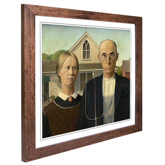 American Gothic by Grant Wood Framed Painting Print