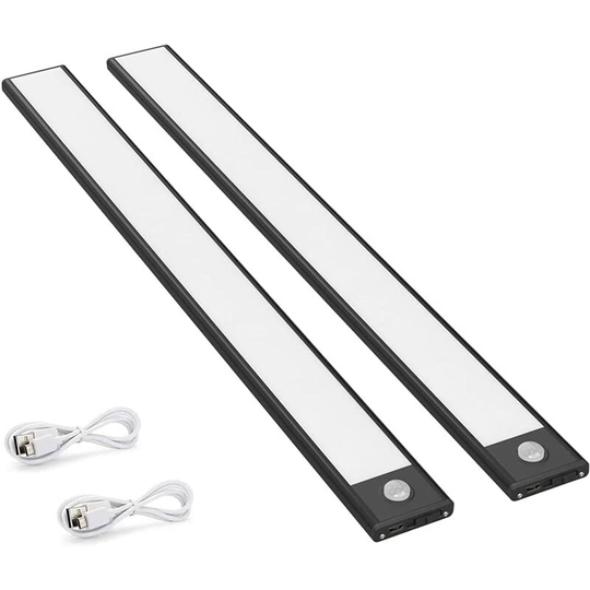 Bette 2 Pack led Motion Sensor Cabinet Lights 150LM Kitchen Lights with Rechargeable Battery usb Light Auto / On / Off