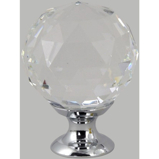 Cabinet Pull Knob Crystal Glass Ball Handles Wardrobe Handles 20-30mm, 30mm - 30mm