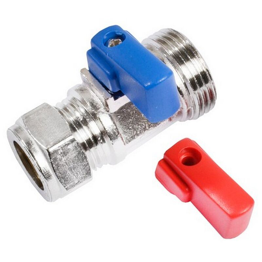 SU9760 Washing Machine lp Tap Straight 15mm x 3/4' Chrome Plated - Securplumb