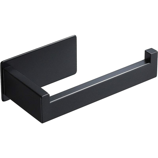 Black Toilet Paper Holder, Toilet Roll Holder for Bathroom and Kitchen, SUS 304 Stainless Steel, Self Adhesive