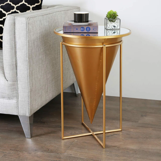 Sofa Table for Living Room Furniture, 65cm Bed Side Table, Stainless steel End Table