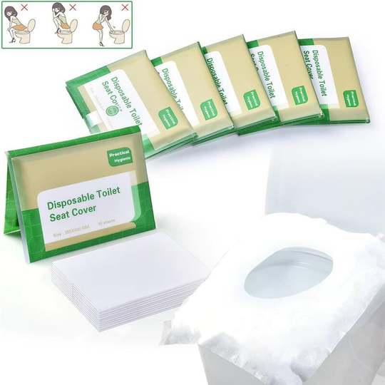 60 Pieces Disposable Toilet Seat Cover,Disposable Paper Toilet Seat Cover,Easy to Carry Public Toilet Cover Suitable for Children and Adults