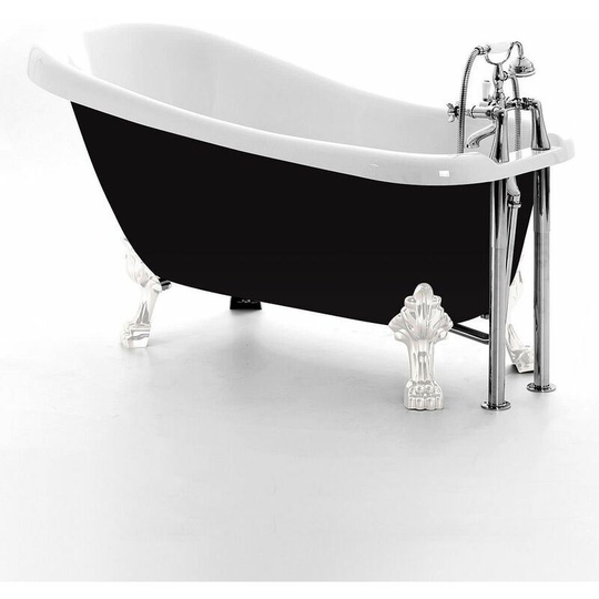 Chatsworth Freestanding Bath - 1530mm x 710mm - Black - Black - Royce Morgan