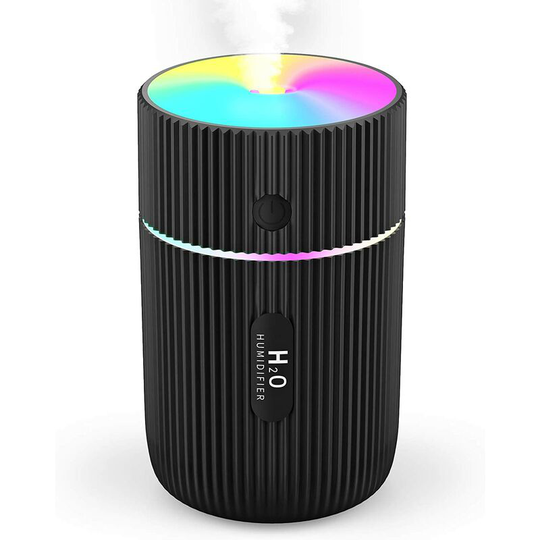 Betterlifegb - Mini Silent Air Humidifier With 7 Colors Nightlight, With 2 Fashion Fog Adjustable, usb Portable Humidifier for Room, Desk, Auto,