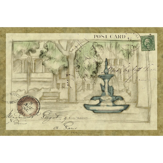 Small Postcard from the Villa I by Jennifer Goldberger - Wrapped Canvas Painting