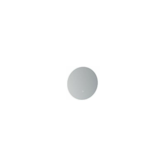 Saneux - Oska Round Illuminated Led Mirror With Demister Pad - 400mm Wide - Polished Aluminium - OS040M - Aluminium