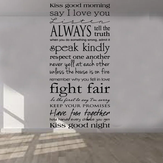 Kiss me goodmorning Quote Decal Wall Sticker