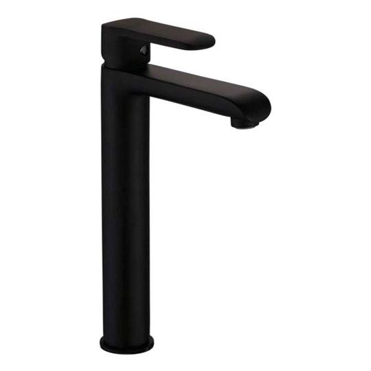 Tall Black Matte Bathroom Sink Faucet Elegant Basin Mixer Single Lever Tap