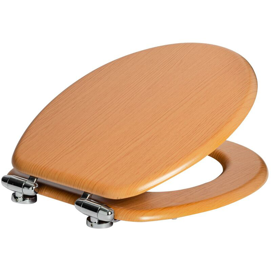 Wooden Soft Close Toilet Seat - Beech - Harbour Housewares