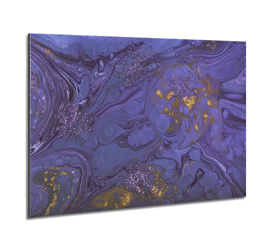 Purple Bomb of Oil - Unframed Graphic Art on Metal